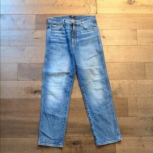 7 For All Mankind Blue Straight Leg Jeans